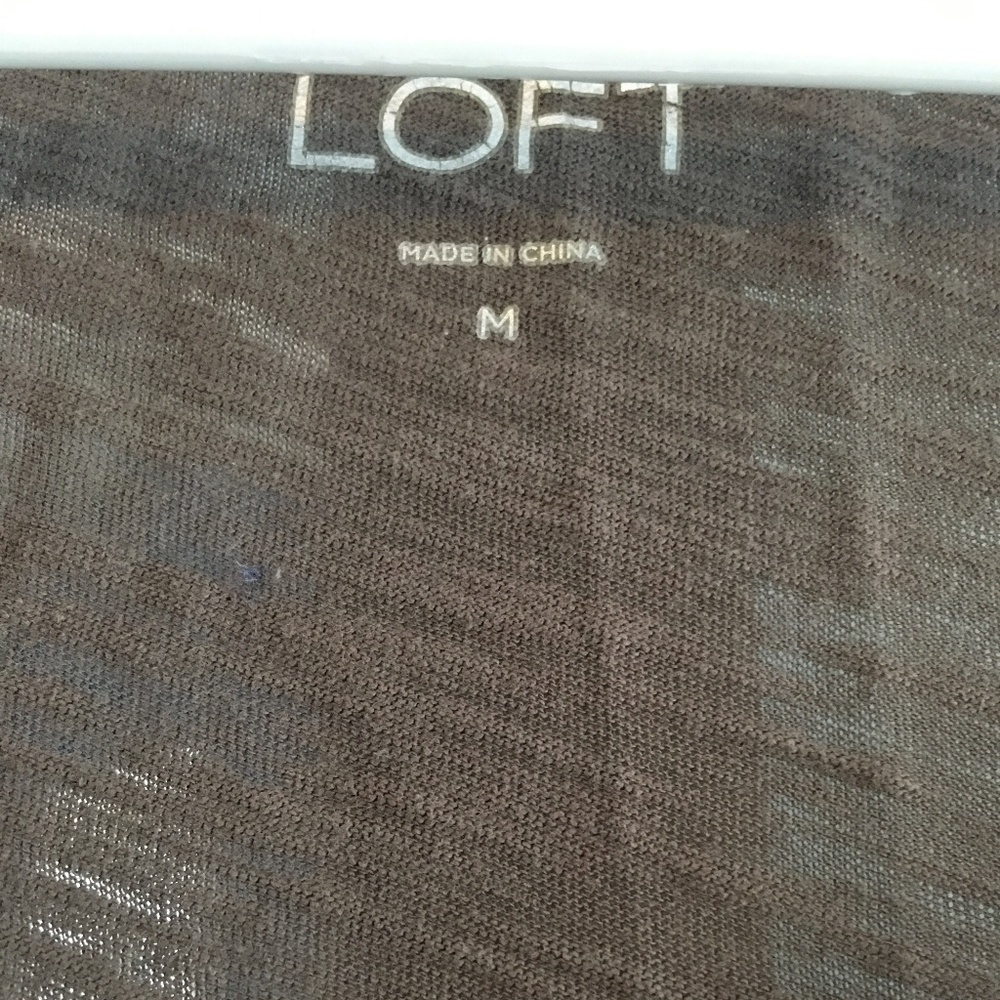 Loft Grey Ruffled Collar Top - Picture 3 of 3